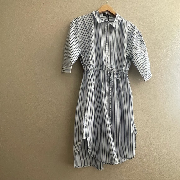 Velvet Heart JENNEVA OIA BLUE STRIPE Shirt Dress - Picture 2 of 12